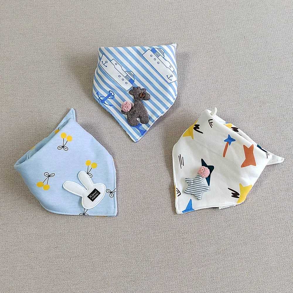 Bibs Burp Cloths 3pcs/lot Special Baby Bibs Boy Girl Bandana Cotton Absorb Bib Burp Cloth Triangle Baby Scarf Burp Newborn Princess AccessoriesL4812