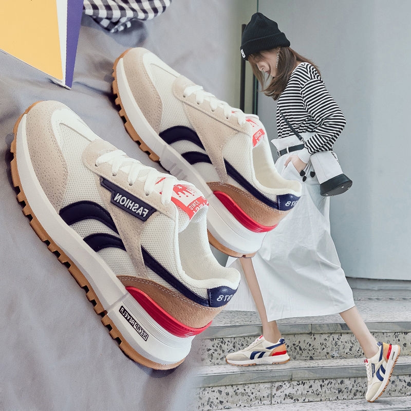 New casual mesh summer waffle Korean version unisex small white breathable sports shoes