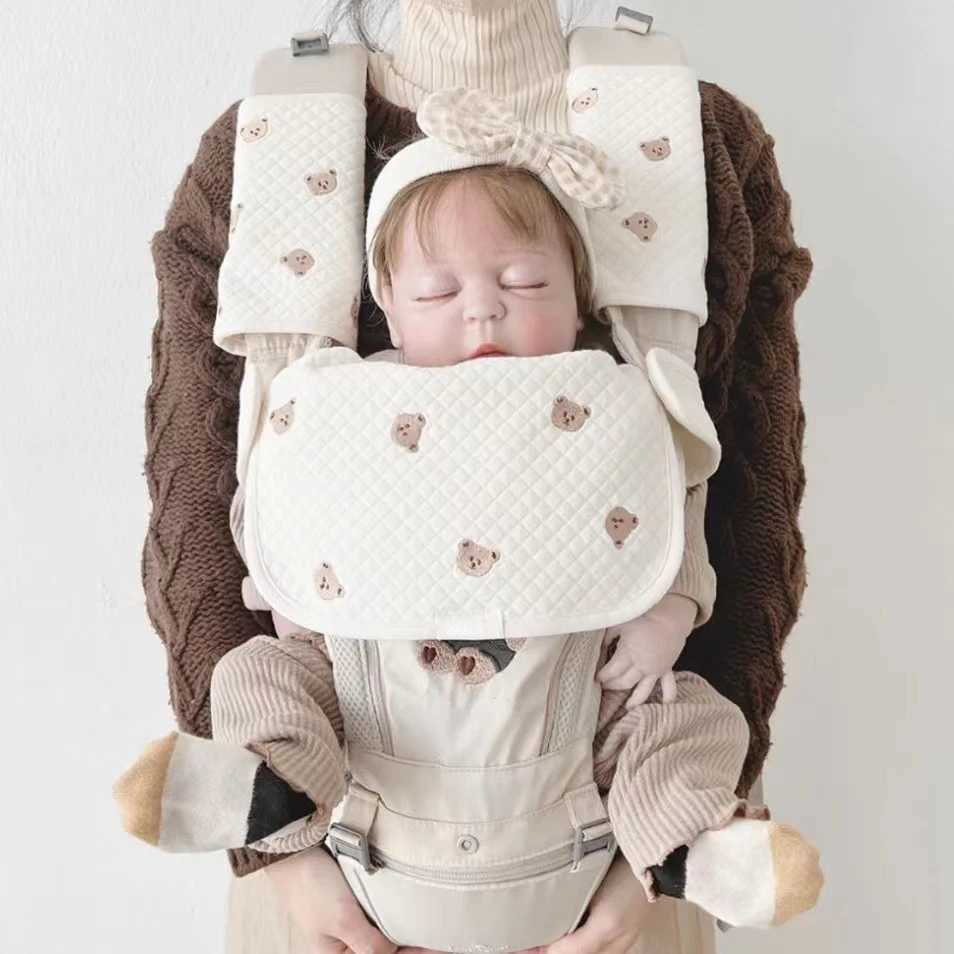 Bibs Burp Cloths Cotton Baby Bibs Saliva Towel Chest Bite Towel Burp Cloths Babies Accessories Baby Carrier Shoulder Strap Saliva TowelL4812