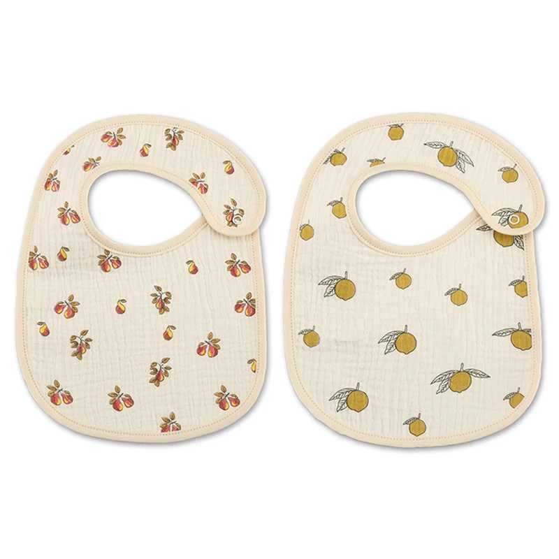 Bibs Burp Cloths 2pcs/set Cotton Waterproof Baby Bibs Summer Infant Bib Newborn Burp Cloths Bandana for Kids Boys Girls Soft Feeding Saliva TowelL4812
