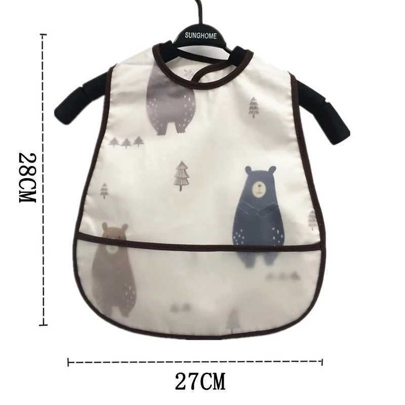Bibs Burp Cloths 1Pcs Waterproof Lunch Feeding Apron Cartoon Pattern Cotton Baby Bibs Sleeveless Adjustable Boy Girl Feeding Bibs ApronL4812