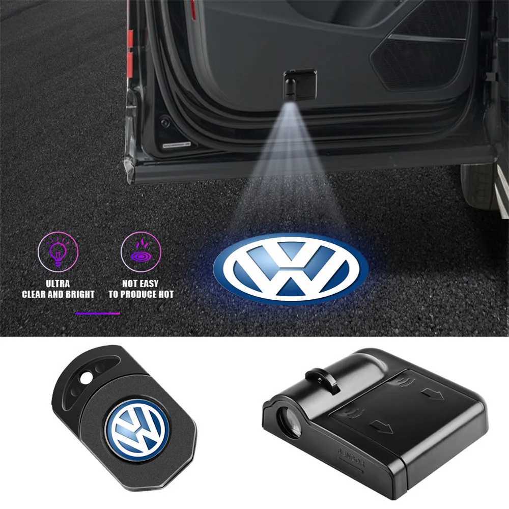 Car Stickers Car Led Lights Universal Wireless Welcome Light For VW Volkswagen Golf 7 Passat B6 Mk4 Tiguan Scirocco GTI Car Accessories Z260323