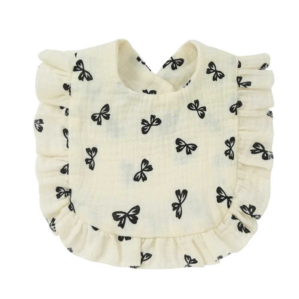 Bibs Burp Cloths 25 Colors Korean Style Baby Feeding Drool Bib Ruffle Floral Infants Saliva Towel Cotton Bibs Burp Cloths For Newborn Toddler KidL4812