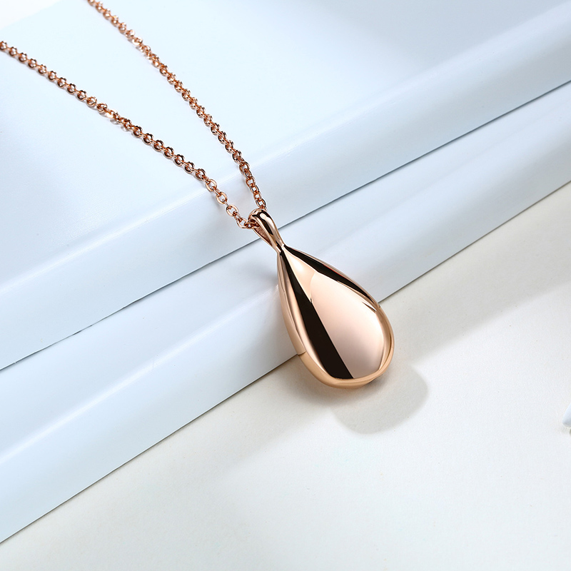 Openable Drop-shaped Urn Pendant Women's Bottle Pendant Stainless Steel Jewelry