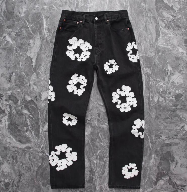 Designers Women Denim Pants Embroidered Letter Design Jeans High Waist Fashion Long Pant Jean