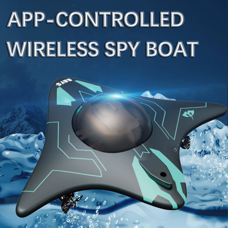 6Ch Rc Boat Submarine with Camera Underwater Remote Control Wifi Fpv Remote Control Boats Radio Control Toys for Children Gifts 240514