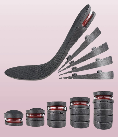 Adjustable Height Increase Insoles for Women Men Shoes Soles Invisible Heightenning Increased Shoe Heel Insert Cushion Foot Pads