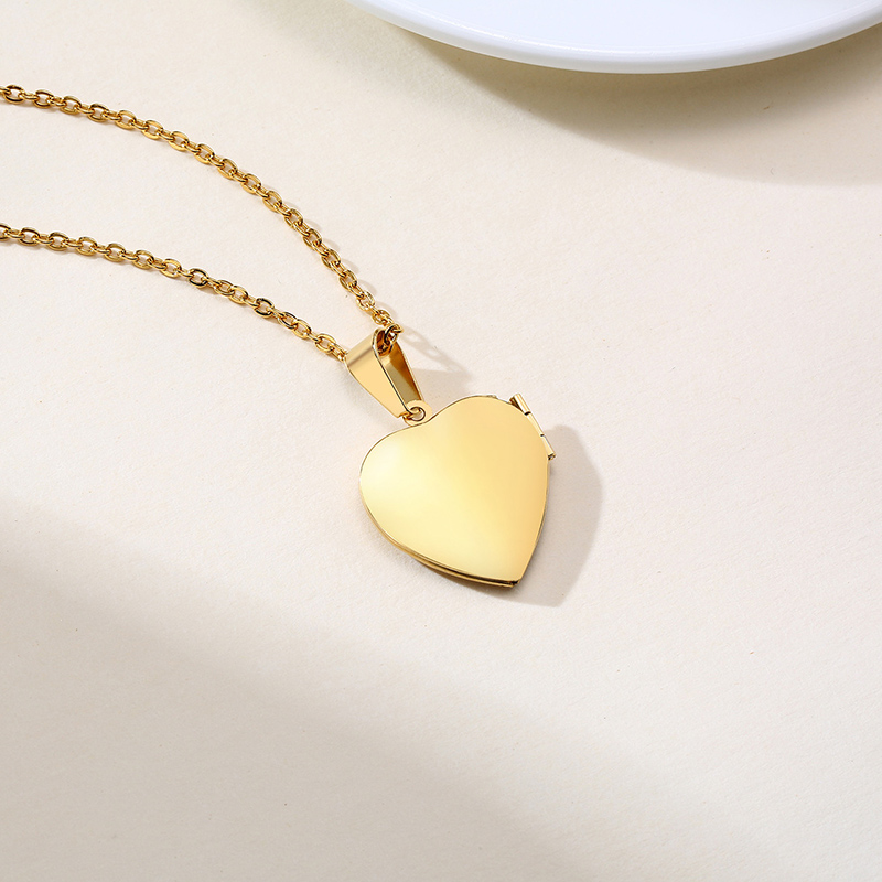 Openable Lover Heart Photo Pendant Stainless Steel Jewelry Can Put Decorations Classic Jewelry