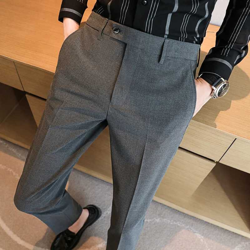 Men's Pants Mens Casual Pants spring Autumn Fashion New slim Pants Male Business Suit Pant Elegant Soft small foot Formal wear Trousers Y240514