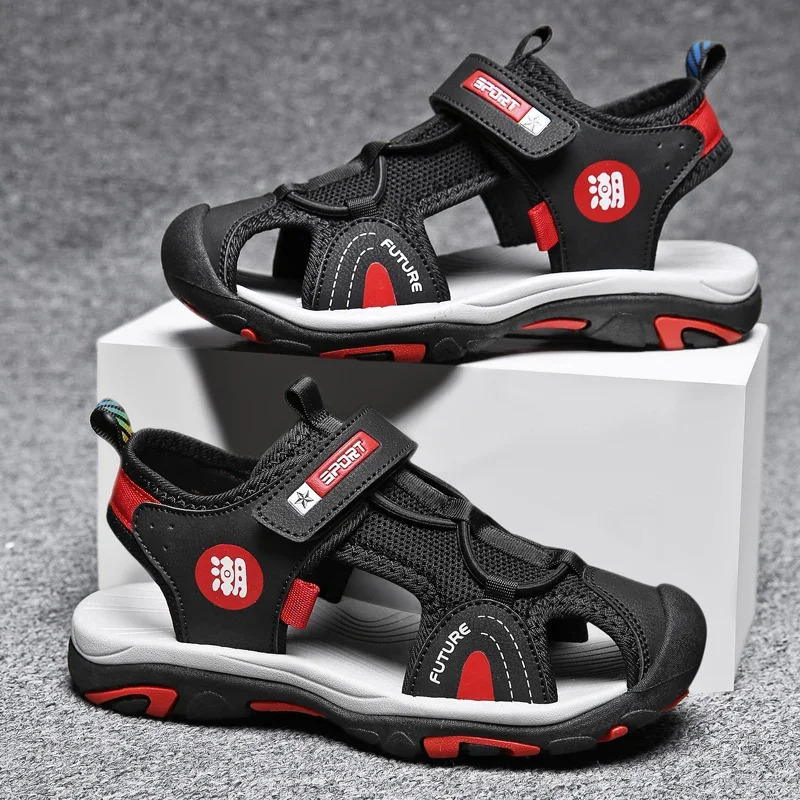 Breathable Sport Sandals Summer for Boys Casual Beach Shoe Comfortable Soft Sole Kids Shoes Fashion Nonslip Sandalias 240509