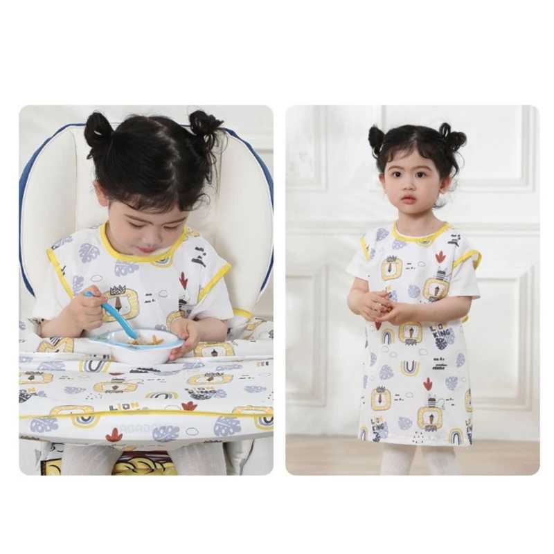 Bibs Burp Cloths Cartoon Baby Dining Chair Feed Bib Waterproof Sleeveless Eating Bib for InfantL4812