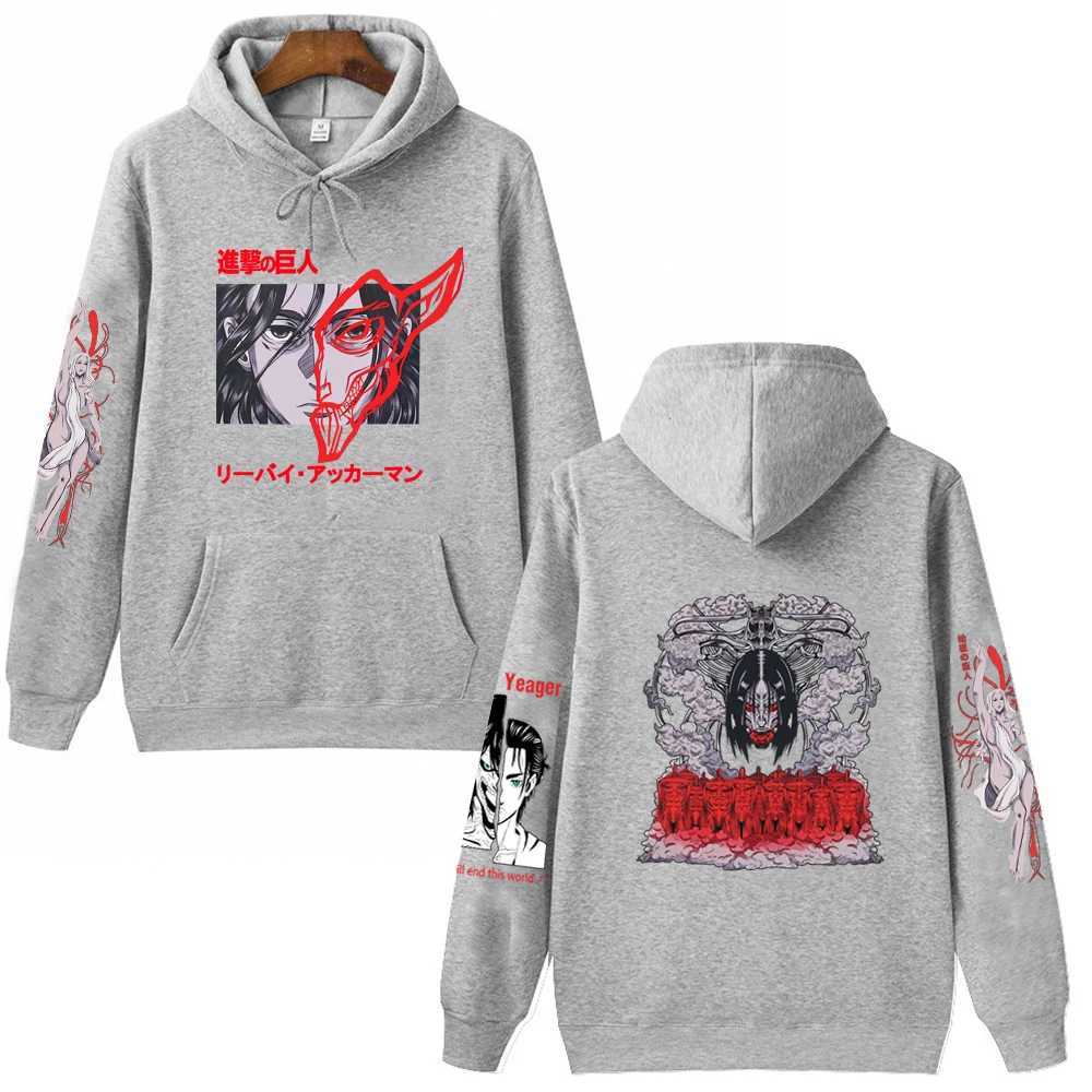 Men's Hoodies Sweatshirts Anime Attack On Titan Hooded Yeager Eren Print Plus Size Hoodie Men Women Sweatshirts Harajuku Unisex Long Slve Pullove