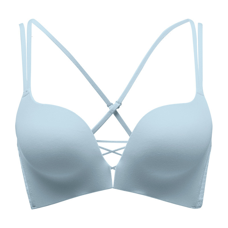 Plus Size Bra Women Lace Bralette Top Padded Brassiere Wireless Seamless Lingerie DDD F Cup Underwear Biustonosz 201202