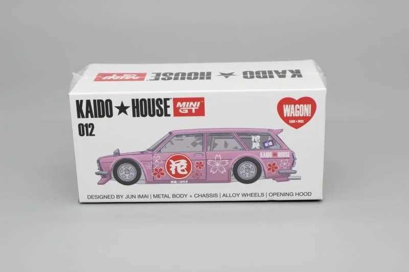 Diecast Model Cars Mini GT 1/64 alloy car model Datsun 510 Kaido House Wagon flower T240513