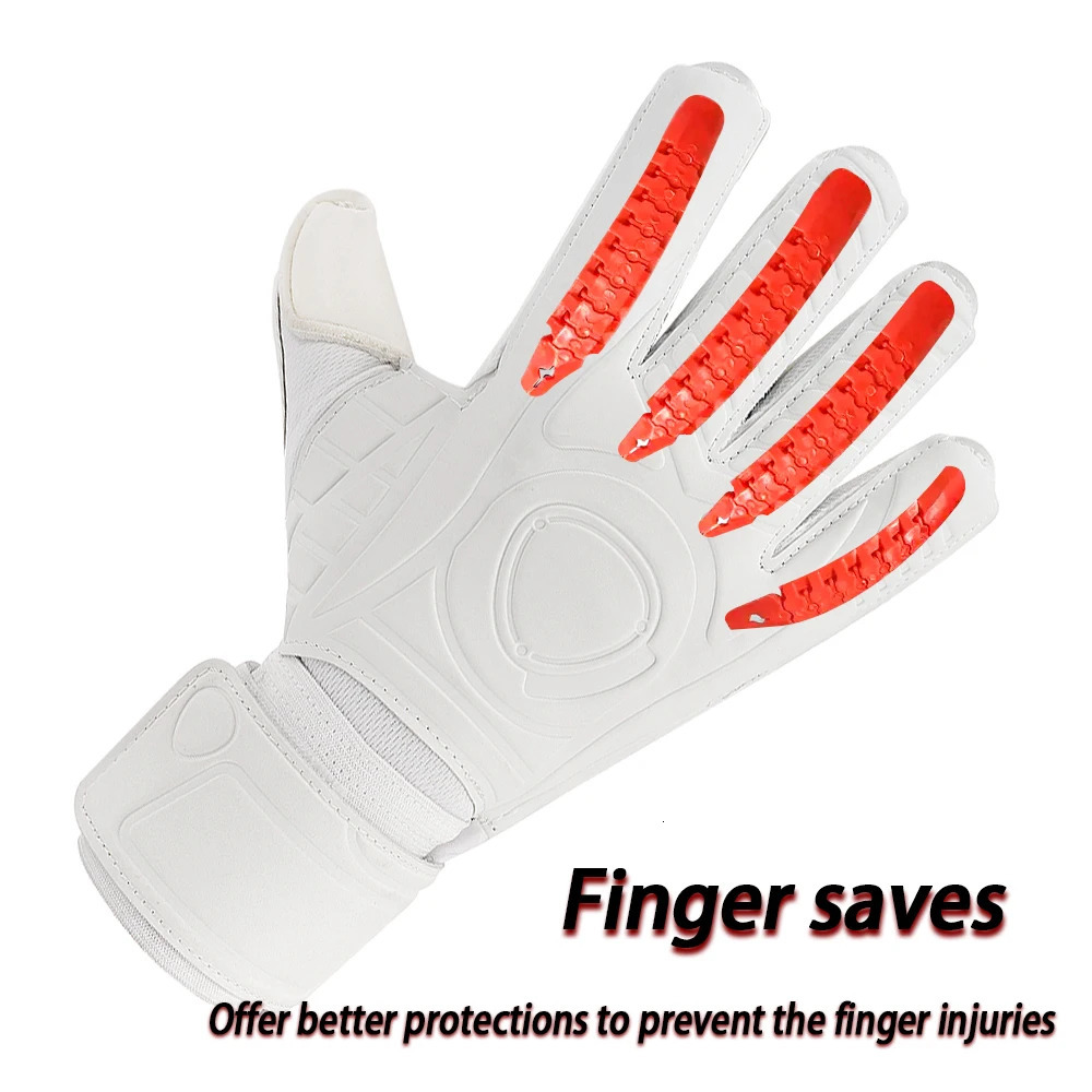 Size 5678910 Finger Save Goalkeeper Gloves Football Latex Guard Grip Protection Kids Adults Soccer Fingerave Goalie Glove 240513