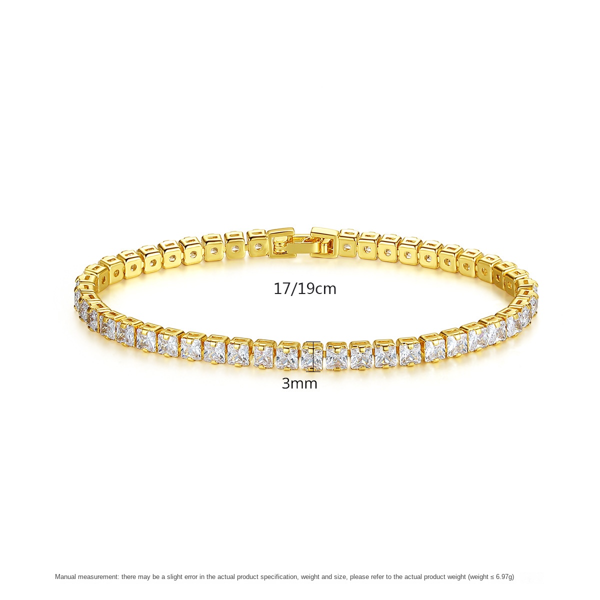 Designer 3MM Zircon 17CM 19CM Bracelet for Women Full Diamond Tennis Sports and Leisure Graduation Season Jewelry Free Shipping