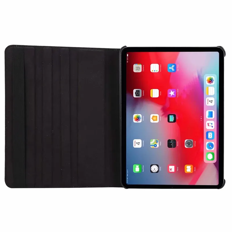Slim PU Leather Case For iPad Pro 12.9 inch 360 Rotating Stand Lichee Leather Flip Tablet Cover Cases with Auto Sleep/Wake