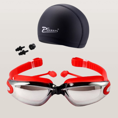 Myopia Swimming Goggles Caps Eeywear HD Shortsighted Swimming Glasses Diopter Spectacles Plating lens Swim Pool Use Accessories 3p