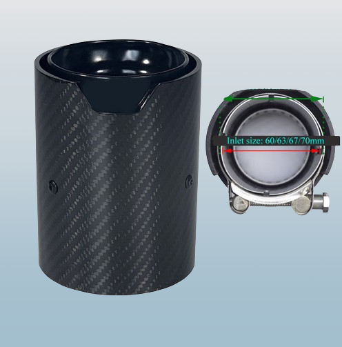 2025 new Glossy black Exhaust tail pipes Carbon fiber M Performance Muffler exhausts tips Stainless steel End Pipe1035908 Free shipping