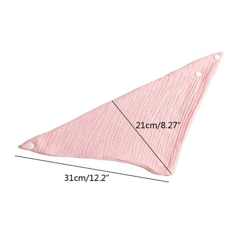 Bibs Burp Cloths 3Pcs/lot Baby Muslin Bibs Soft Cotton Solid Color Bibs Saliva Towel Boys Girls Feeding Apron Bandana Drool Stuff BibsL4812