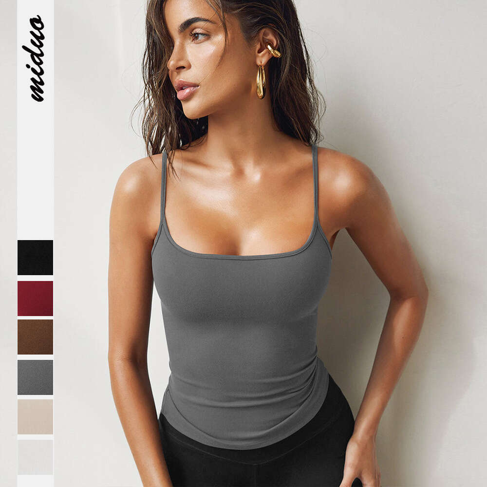 Basic New Color Knitted Spicy Girl Tank with Bottom for Women's Inner Style Slim Fit Short Top in Summer F51420 ddmySept