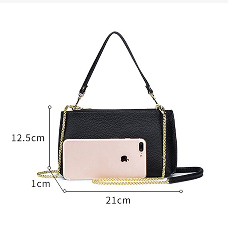 tote cross body bag, simple soft leather women's bag, one shoulder portable small bag
