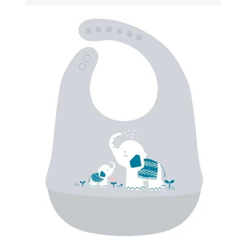 Bibs Burp Cloths Baby Bib Waterproof Silicone Feeding for Young Children Baby Saliva Towel Cartoon Apron Adjustable Cartoon BibL4812