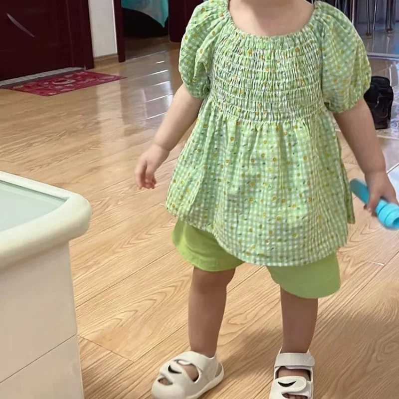 Clothing Sets Baby Set New Girls Summer Floral Kids Short-sleeved Tops+shorts Suit Temperament Pastoral Style Two-piece Set