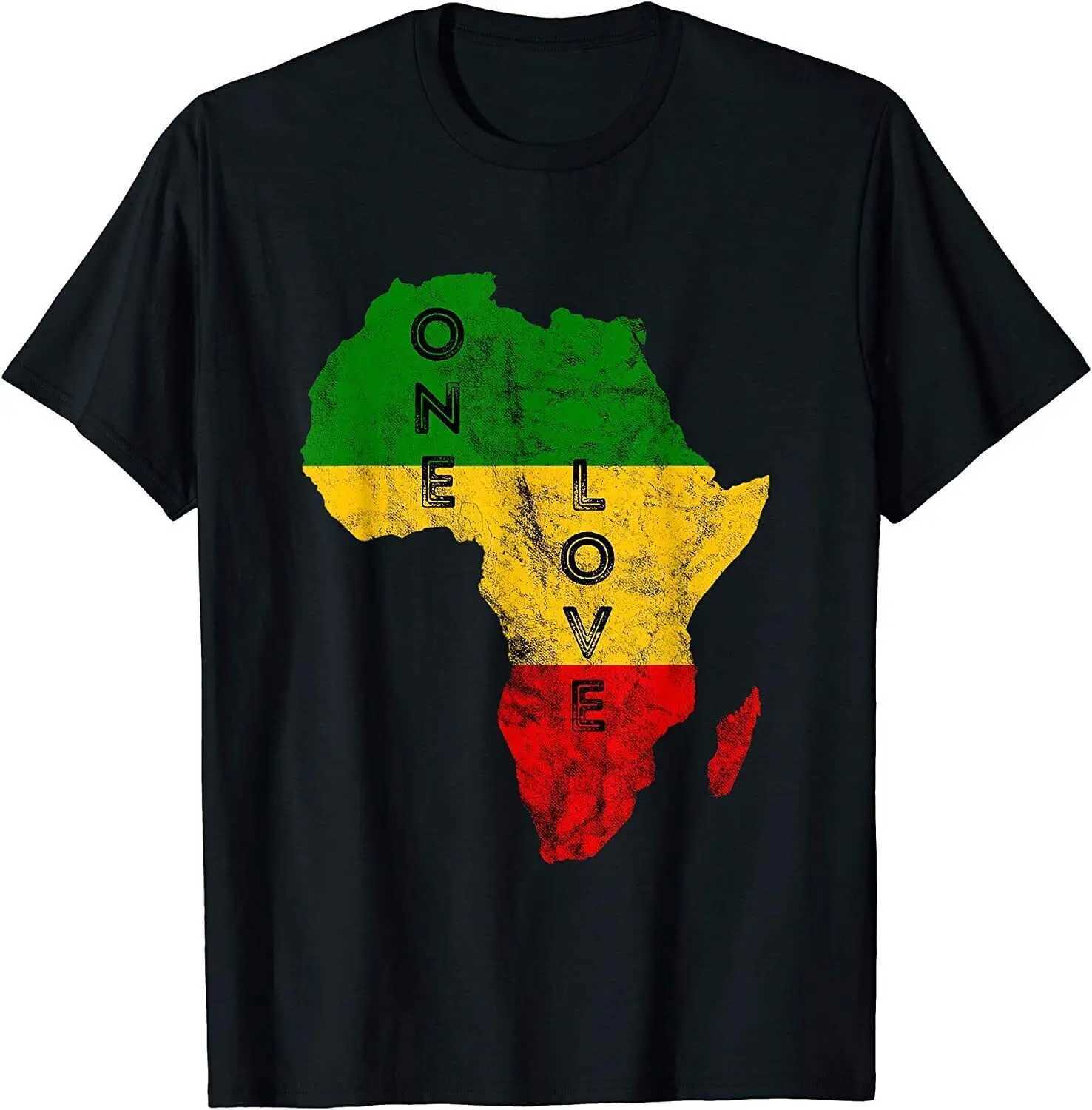 Men's T-Shirts Hipster Reggae Africa Map Rasta Regae Music Vintage T Shirt Clothes 90s Hipster Short Slve T-shirts for Men New Cool Tshirt T24051