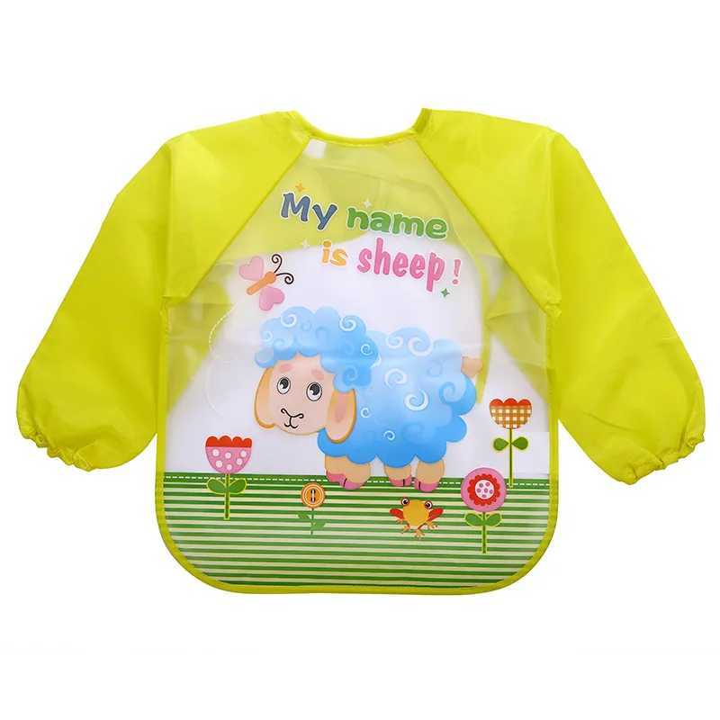 Bibs Burp Cloths 0-4 Years Baby Bibs Waterproof Kid Eating Clothing Childrens Long Sleeves Feeding Smock Bib Baby Apron Bandana Bibs ClothesL4812