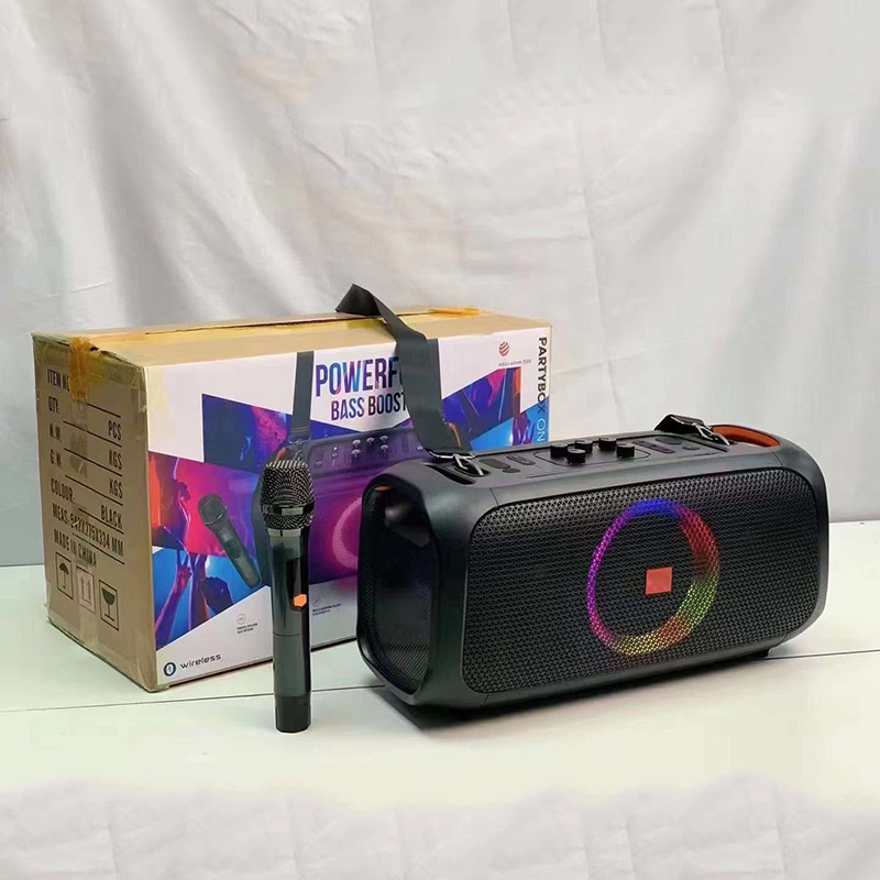 Square dance handheld speaker, wireless microphone, high volume outdoor portable small household karaoke Bluetooth speaker