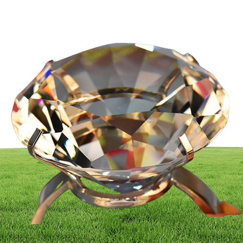 Wedding Arts and Crafts decoration 8cm crystal glass big diamond ring romantic proposal wedding props home ornaments party gifts S