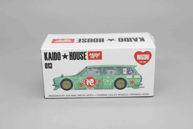 Diecast Model Cars Mini GT 1/64 alloy car model Datsun 510 Kaido House Wagon flower T240513