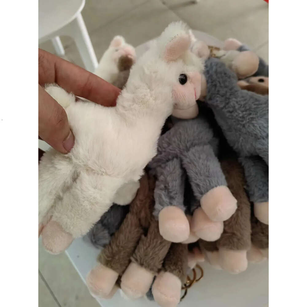 Japanese Toy Alpaca Alpacas Keychains Plush Soft Stuffed Sheep Llama Animal Dolls Keychain Doll 18Cm s