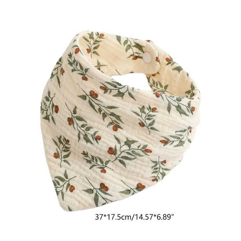 Bibs Burp Cloths Baby Bibs Bandana Muslin Drooling Bib for Infant 0-1Year Baby Teething Soothe Towel High Absorbent Stylish Floral Bib DropshipL4812