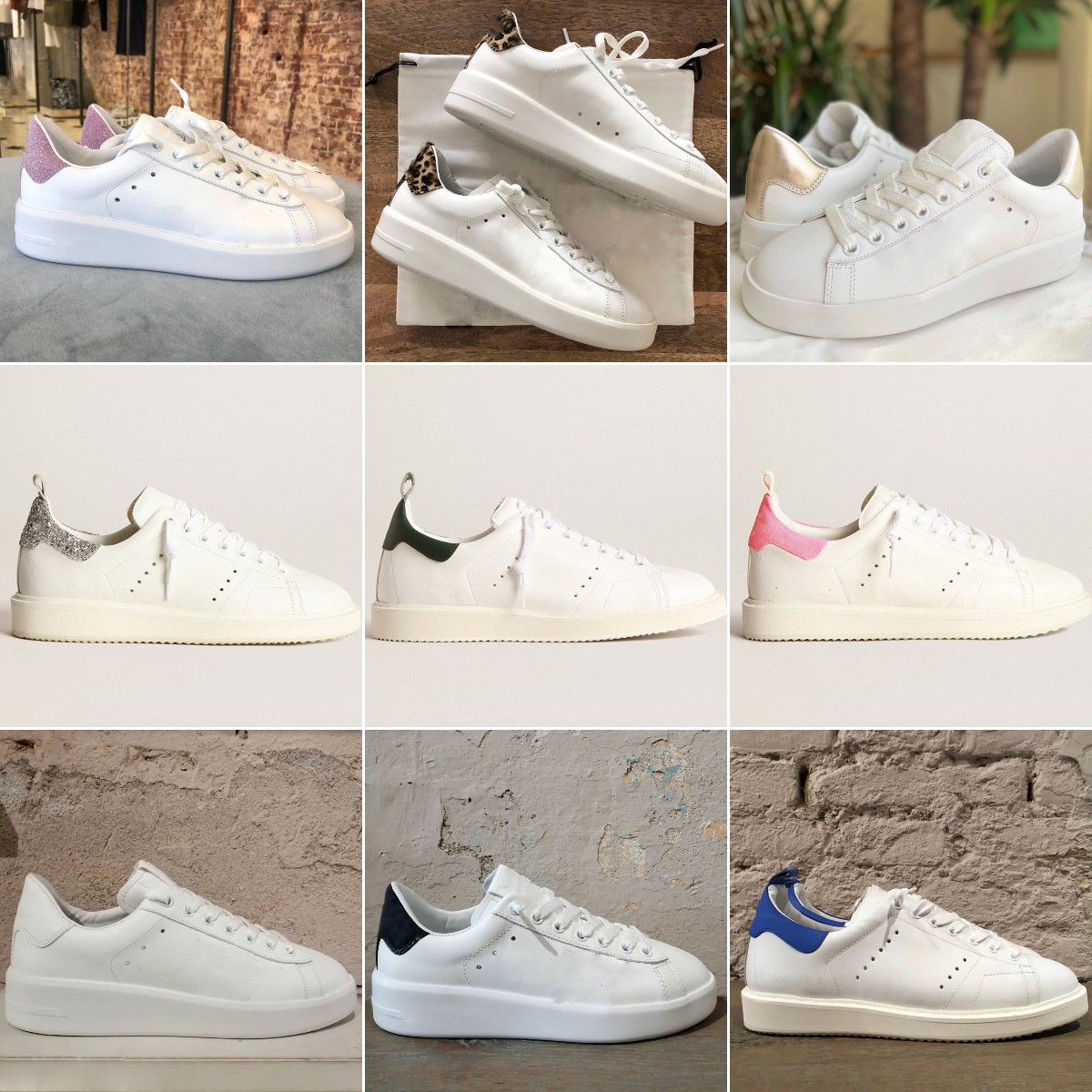 PURESTAR Starter Sneakers Mens Woman Trainers Designer Shoe Golden Glittery Silver Classic Sequin White Do Old Leather Man Shoes