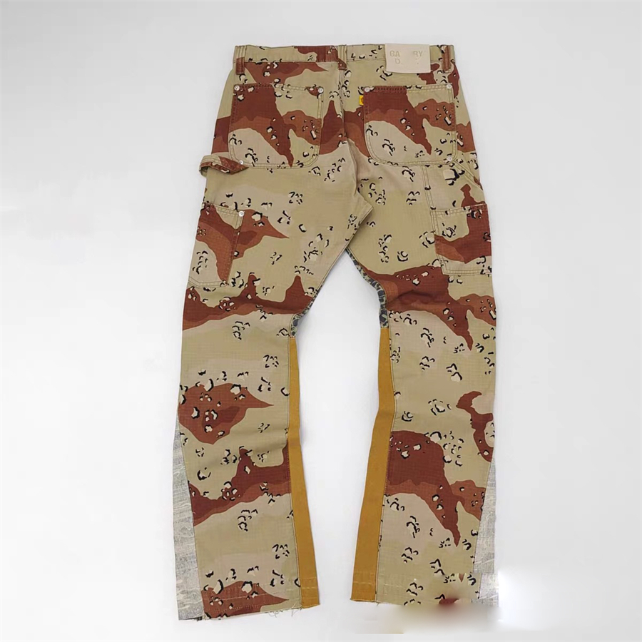 Women's Jeans Women Micro Flared mens Pants Splash Ink Graffiti Horn Retro Deconstructed Stitching Camouflage Couple