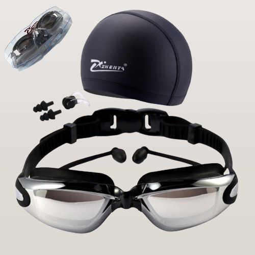 Myopia Swimming Goggles Caps Eeywear HD Shortsighted Swimming Glasses Diopter Spectacles Plating lens Swim Pool Use Accessories 3p