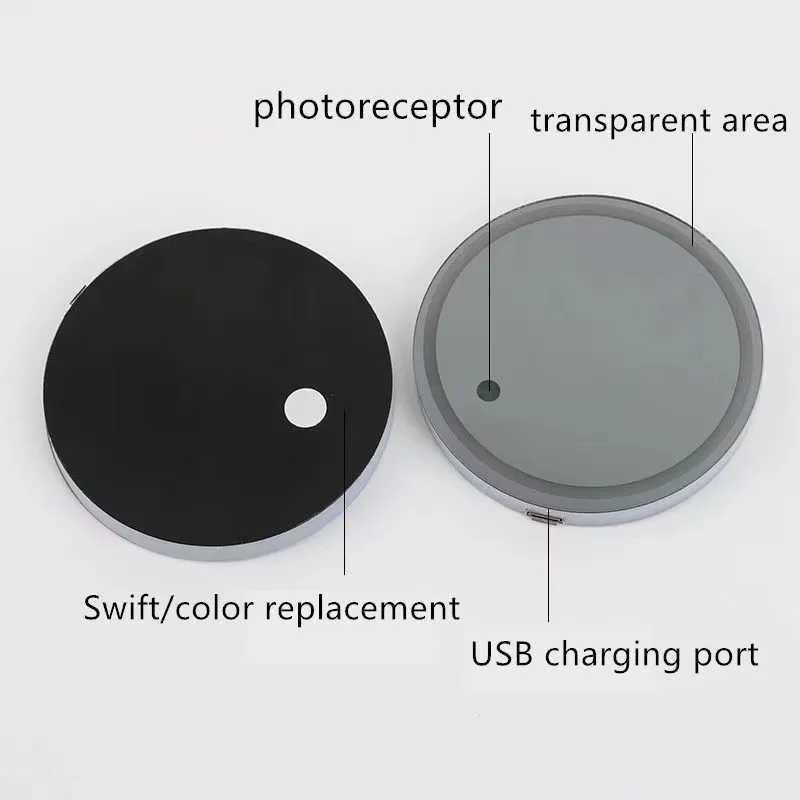 Car Stickers 7 Color LED Car Cup Holder Light Luminous Coaster Water Cup Pad For VW Volkswagen Polo Jetta Golf Beetle CC GTI MK4 golf Passat T240513