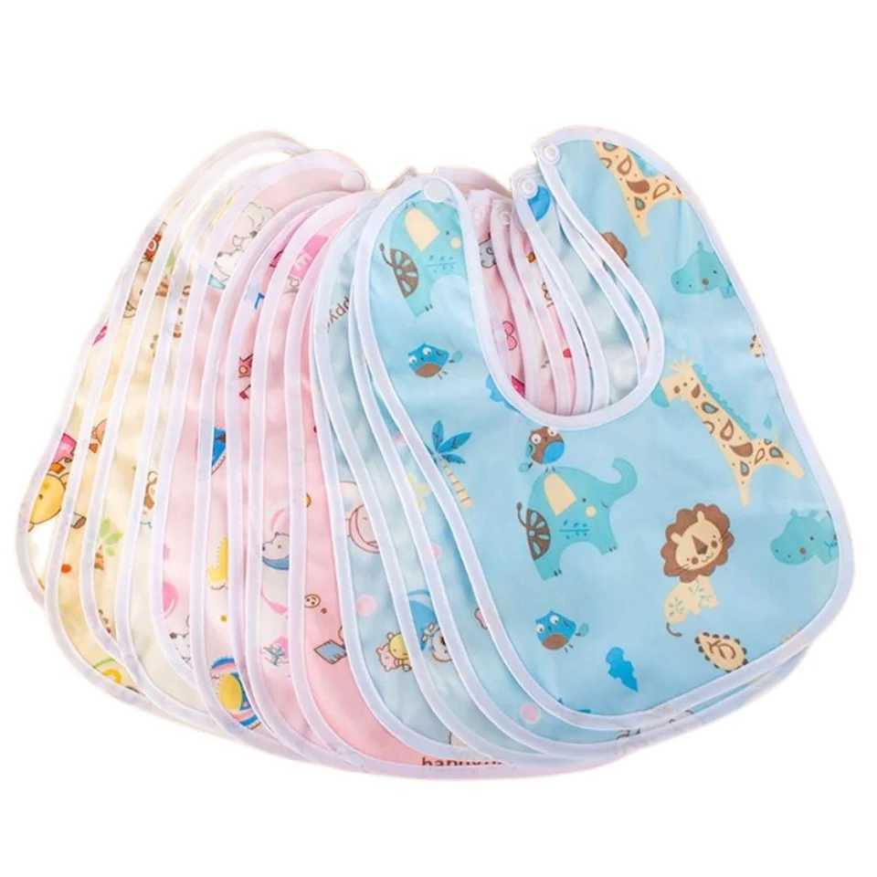 Bibs Burp Cloths 5pc Baby Cotton High Quality Babadores Burp Saliva Towel Cartoon Bibs Bandana Waterproof Boys Girls Accessories ClothingL4812