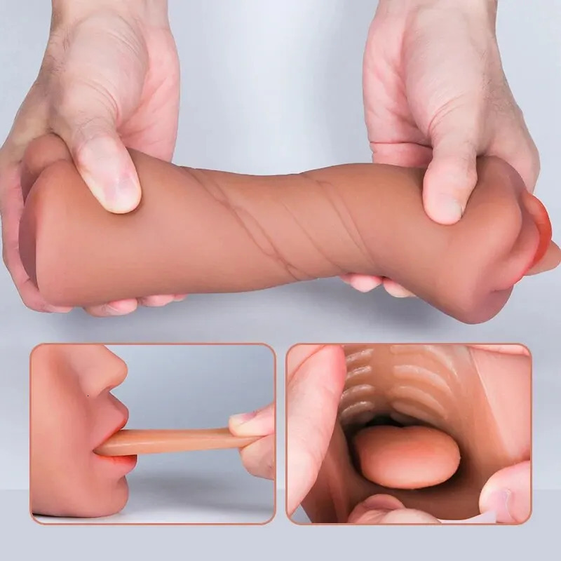 3 IN 1 Sex Toys Masturbation For Men Deep Throat Artificial Real Pussy Oral Male MasturbatorBlowjob Realistic Rubber Vagina 240515