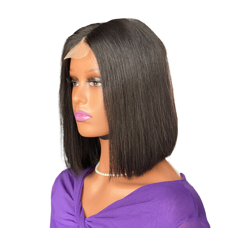 2X6 DoubleDrawn Chinese Bone Straight Hair Silky Straight Lace Front Wig Brazilian Virgin Human Hair 13x4 Full Lace Wigs for Women Natural Color