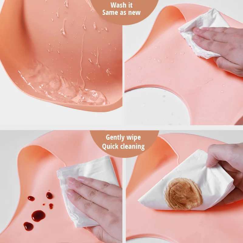Bibs Burp Cloths Best Gifts For Newborns Solid Silicone Baby Feeding Bibs Burp Cloths Bandana Fashionable Aprons Babador Breastplate Baby StuffL4812