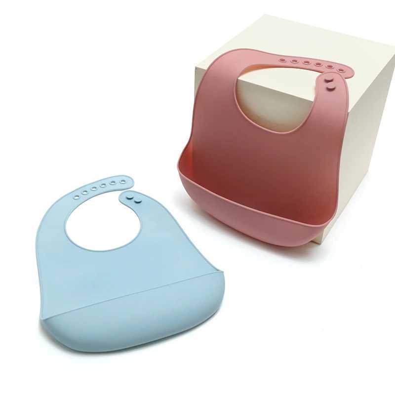 Bibs Burp Cloths 1PCS Waterproof Baby Bibs Newborn Feeding Baby Bibs Burp Cloths Adjustable Soft Silicone Bib Baby AccessoriesL4812