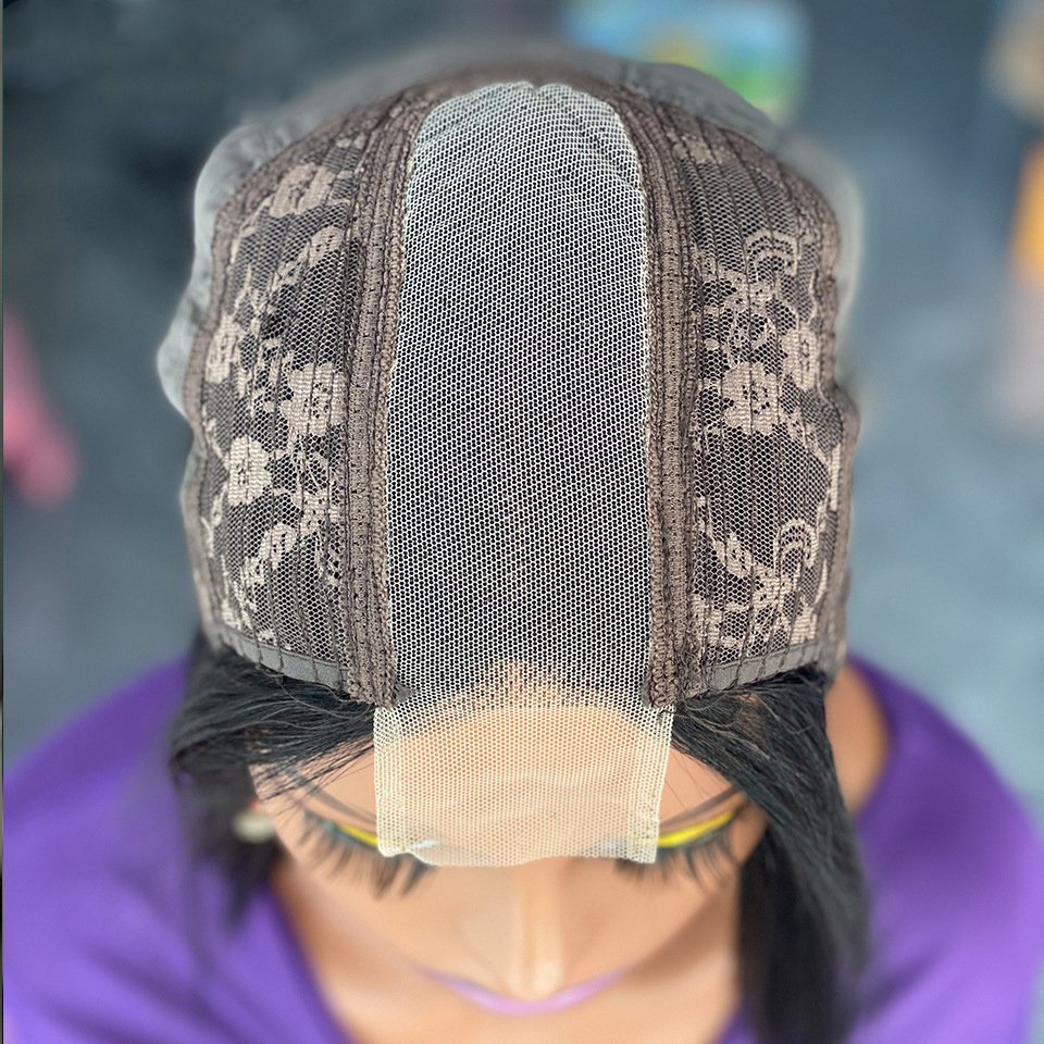 2X6 DoubleDrawn Chinese Bone Straight Hair Silky Straight Lace Front Wig Brazilian Virgin Human Hair 13x4 Full Lace Wigs for Women Natural