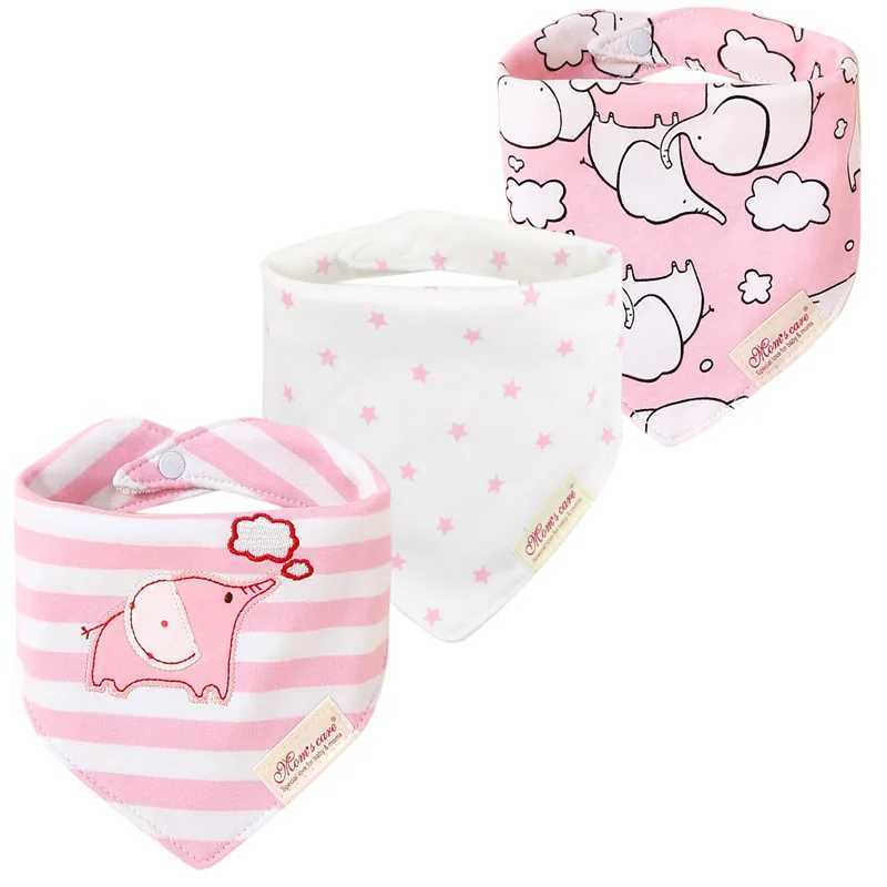 Bibs Burp Cloths Cotton Cartoon Baby Bibs 3pcs Bandana Set Triangle Newborn Infant Girls Saliva Towel Baby Burp Cloth Drool Bibs DropshippingL4812