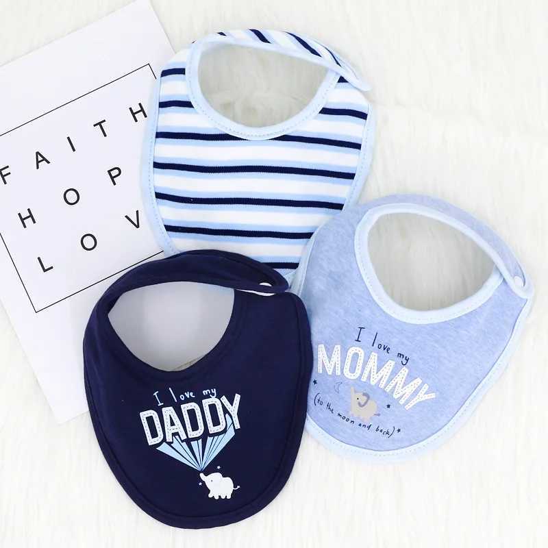 Bibs Burp Cloths Cotton Cartoon Baby Bibs Lot 3pcs Newborn Infant Girls Boys Saliva Towel Baby Burp Cloth Drool Bibs Baby AccessoriesL4812