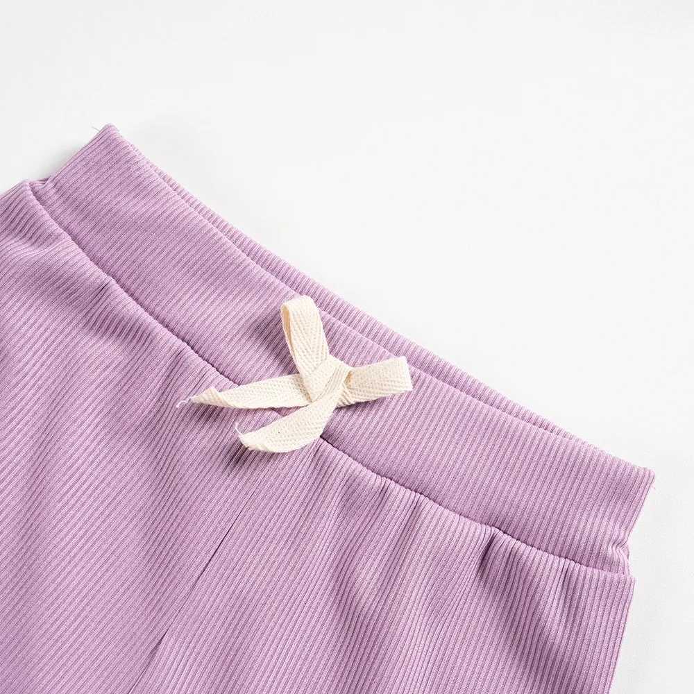 Clothing Sets 6 Color Girls Solid Shorts Outfits Fly Sleeves Tops Ruffles Shorts Clothes Sets Toddler Girls Kids Fashion Summer Clothing 0-6Y