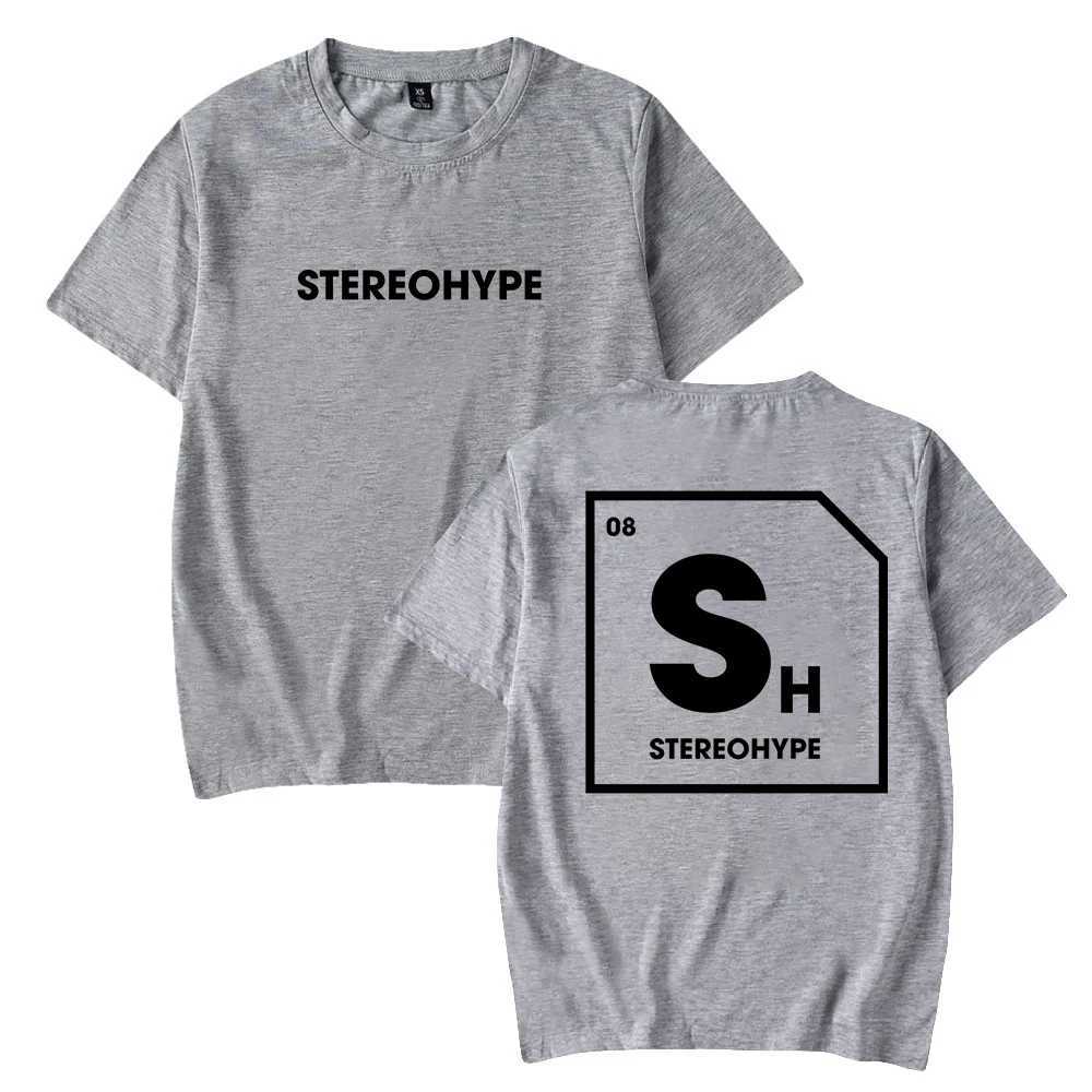 Men's T-Shirts James Hype Stereohype T-shirt Crewneck Short Slve T Men Womens Tshirt Hip Hop Clothes T240515