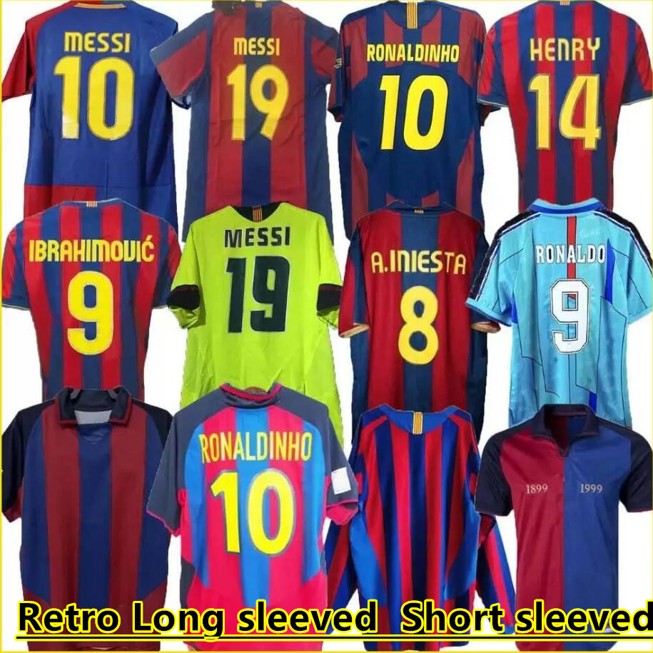 RONALDINHO Retro Soccer jerseys XAVI 96 97 07 08 09 10 11 RONALDO RIVALDO GUARDIOLA STOICHKOV INIESTA 100th maillot de foot 12 13 14 15 16 football shirt 88888888